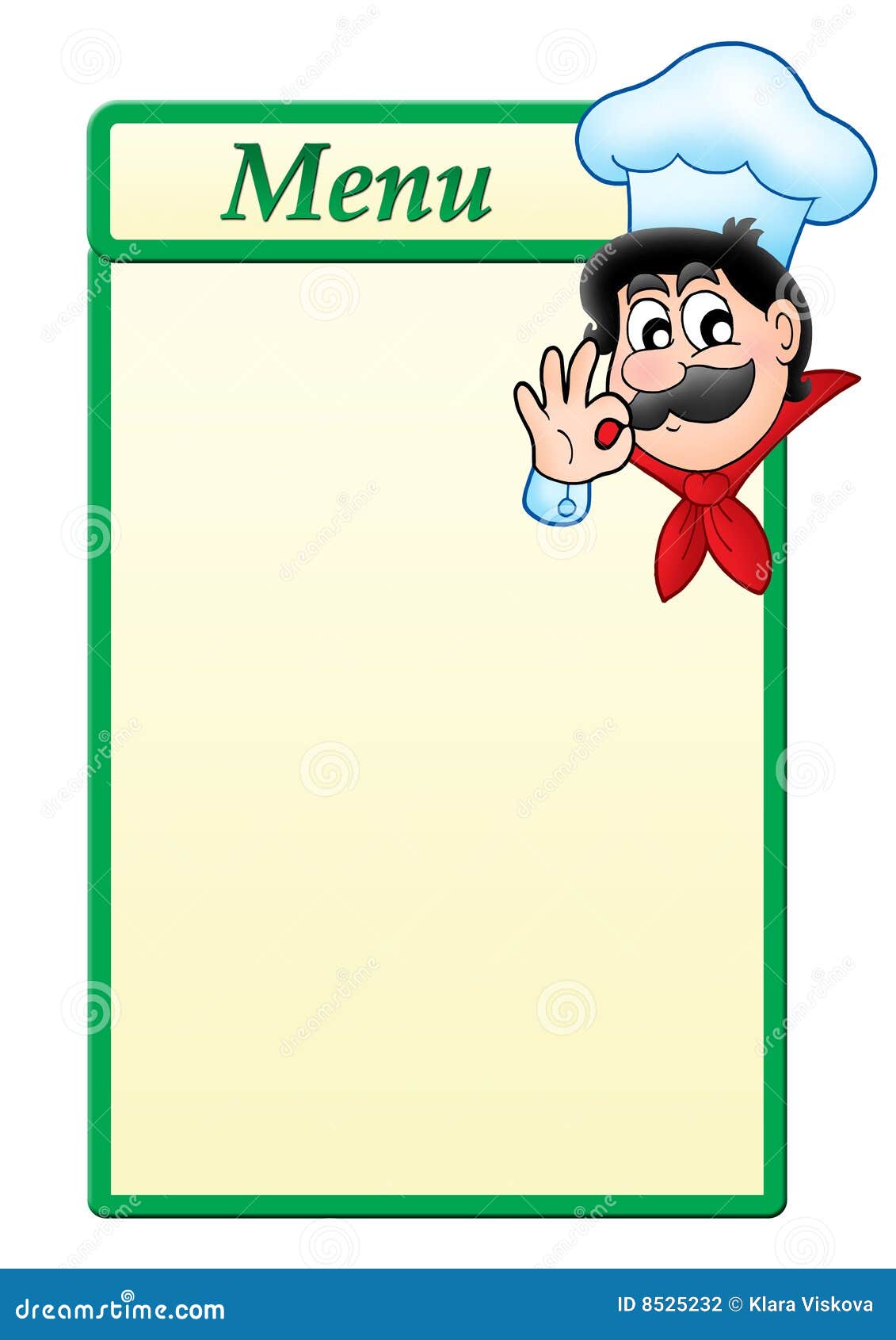 Menu Template with Cartoon Chef Stock Illustration - Illustration of design, lunch: 8525232 Menu Template with Cartoon Chef Stock Illustration - Illustration of design, lunch: 8525232