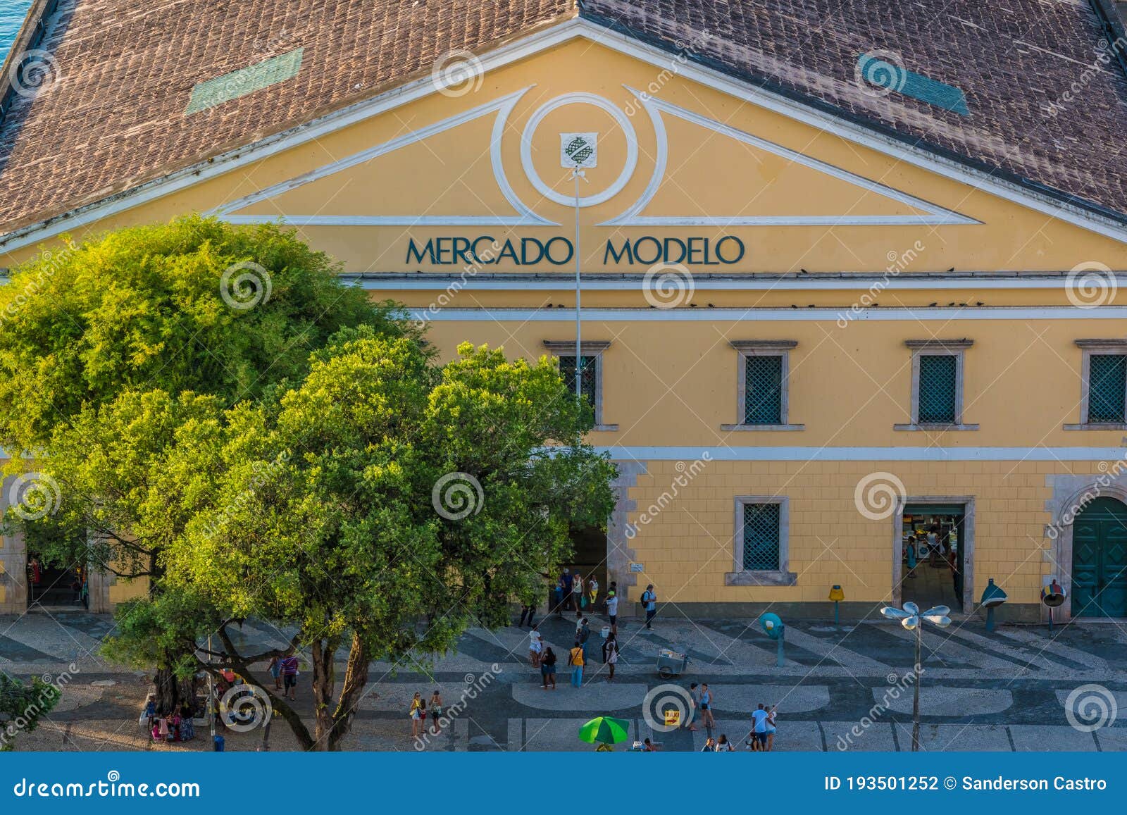 mercado modelo building, seen from lookout lacerda elevator, located in downtown city in salvador, bahia, brazil