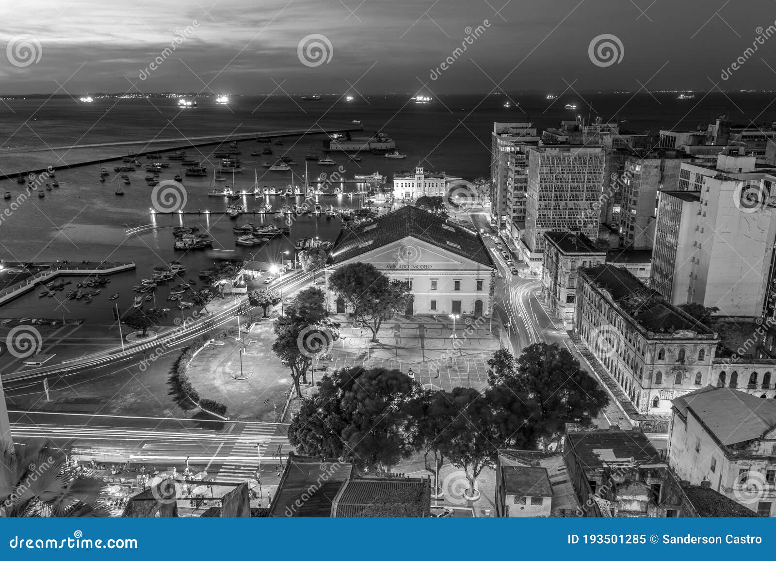 mercado modelo building, seen from lookout lacerda elevator, located in downtown city in salvador, bahia, brazil