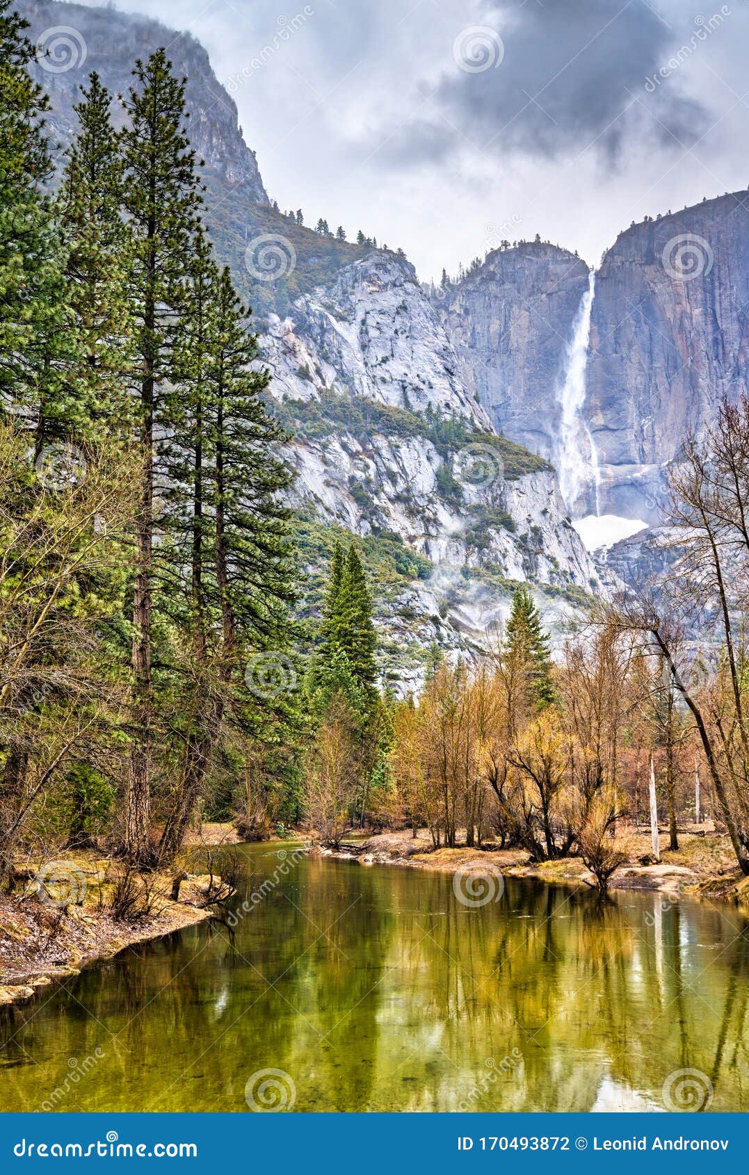 The Merced River in Yosemite Valley, California Stock Photo - Image of ...