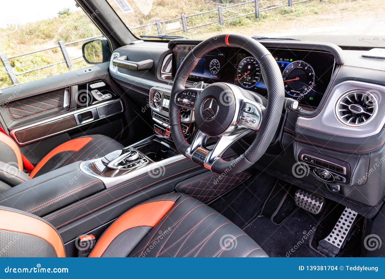 Mercedes Amg G 63 2019 Interior Editorial Stock Image