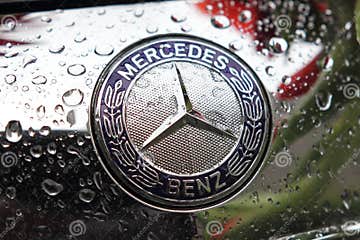 Mercedes benz brand logo editorial image. Image of drop - 42101530