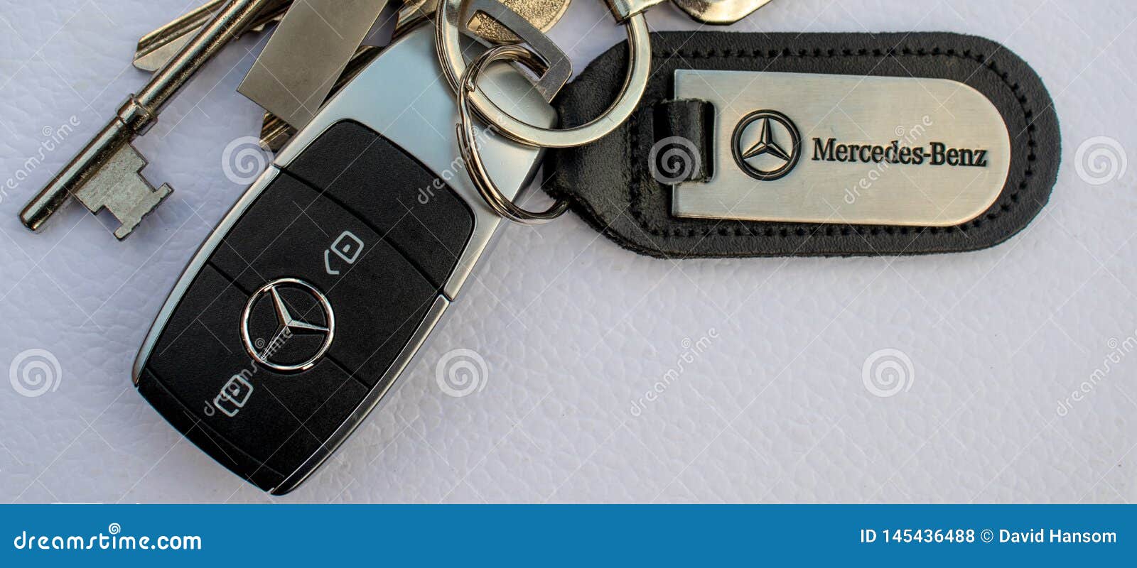 Mercedes Benz car key fob editorial stock photo. Image of automotive -  145436488