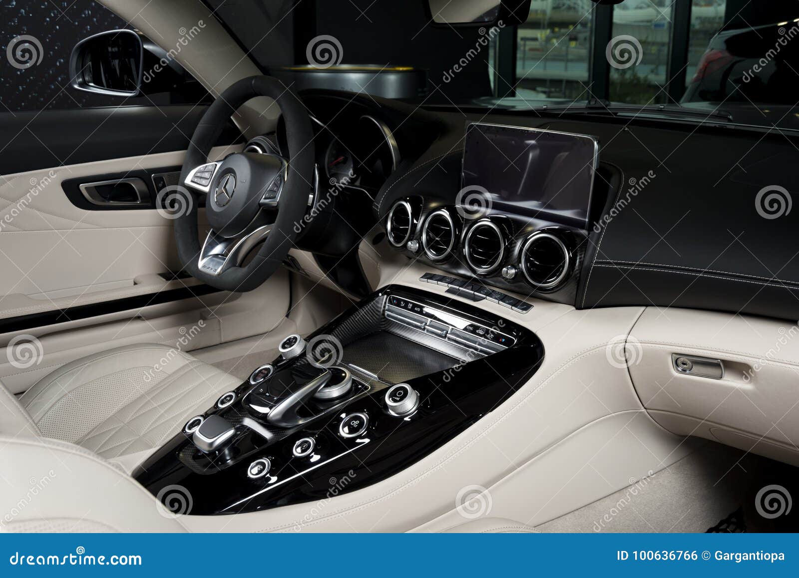 Mercedes Benz Gt C White Leather Interior Dashboard