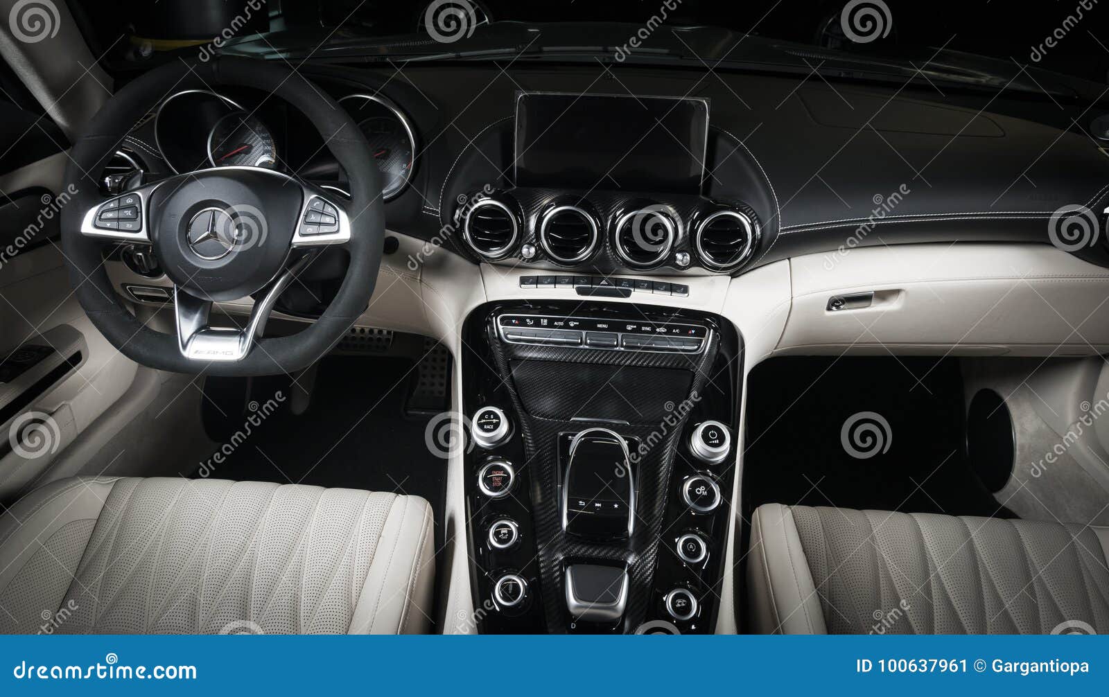 Mercedes Benz Gt C White Leather Interior Dashboard