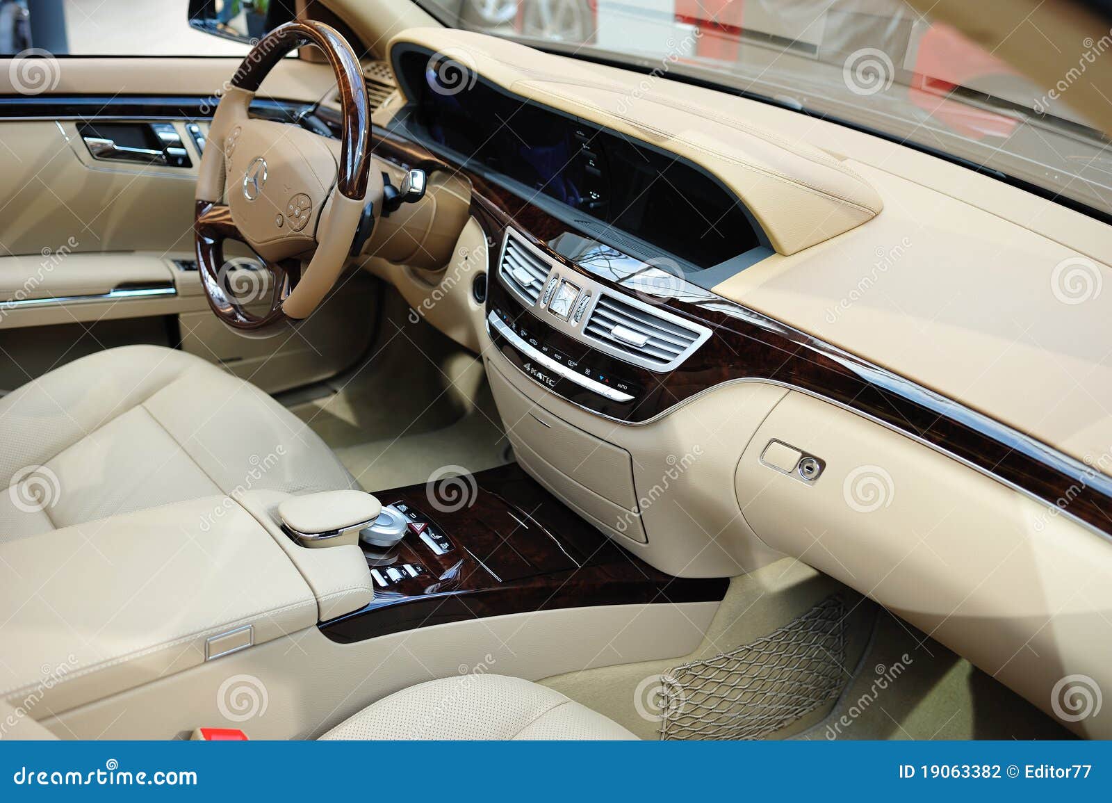 Mercedes S550 Car Dashboard Details Editorial Photography