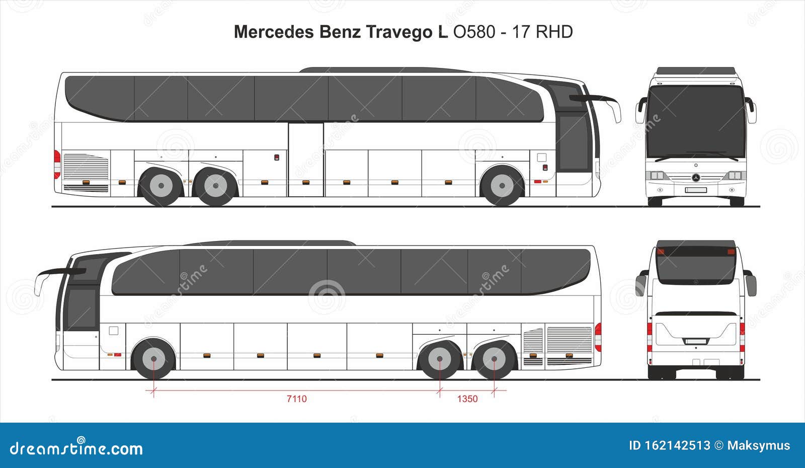 schwarz rot 2er Set L= 18 cm 2x Reisebus Bus MB Travego aus Spritzguss 