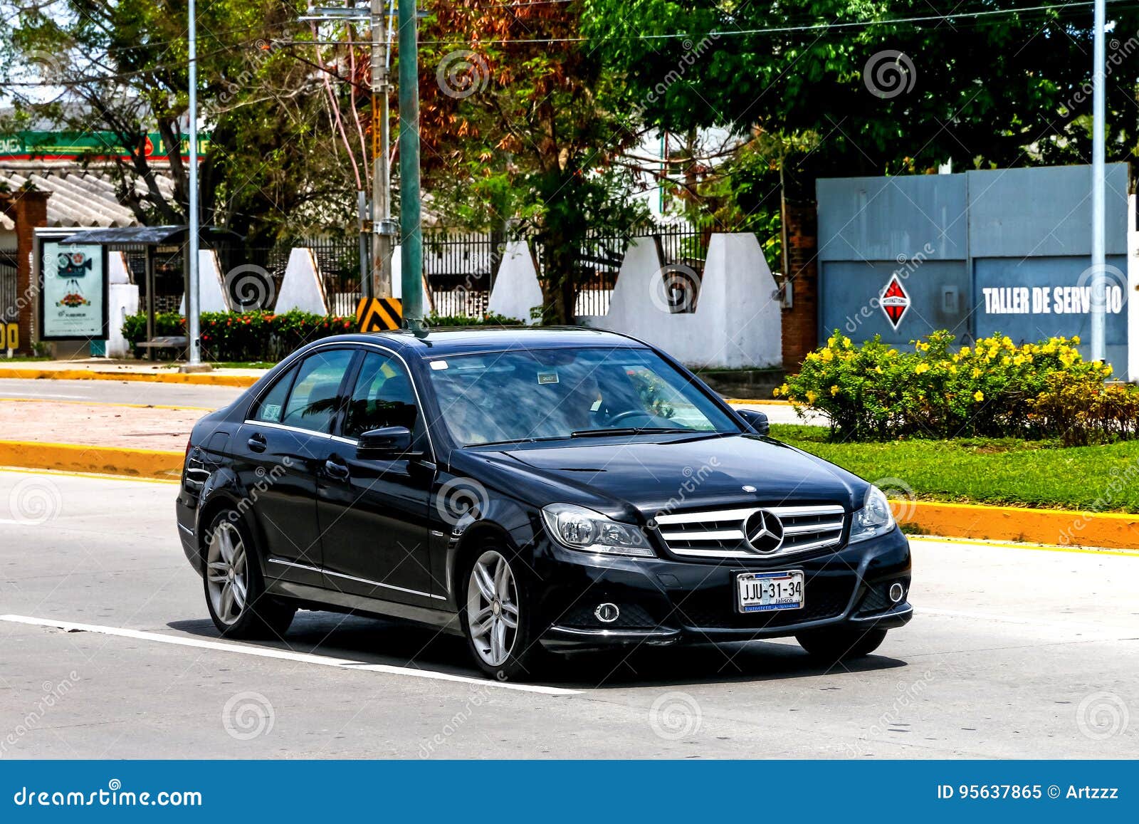 KOENIGSBRUECK, GERMANY - JULY 20, 2014: Motor Car Mercedes-Benz W204 C180  At The Town Street. Stock Photo, Picture and Royalty Free Image. Image  44367400.