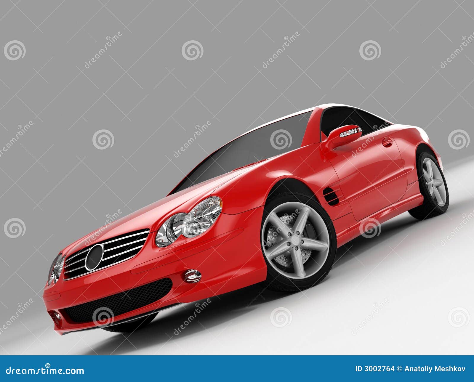 Mercedes SL 500 stock illustration. Illustration of chrome 3002764