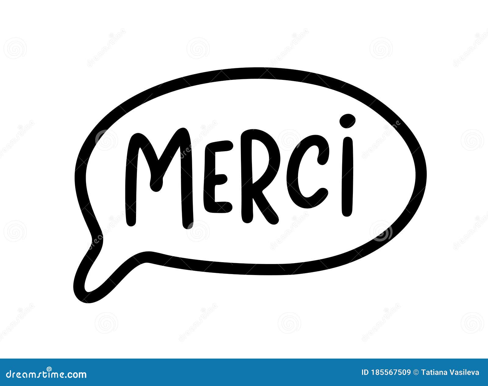 Merci Merci Carte Dans La Langue Francaise Citation Francaise Texte De Vecteur Donnez Les Remerciements Copie Graphique Pour Illustration De Vecteur Illustration Du Impression Expression