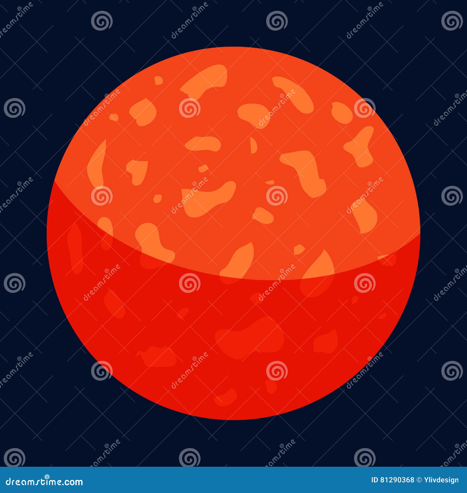 Mercury Planet Icon, Cartoon Style Stock Vector - Illustration of