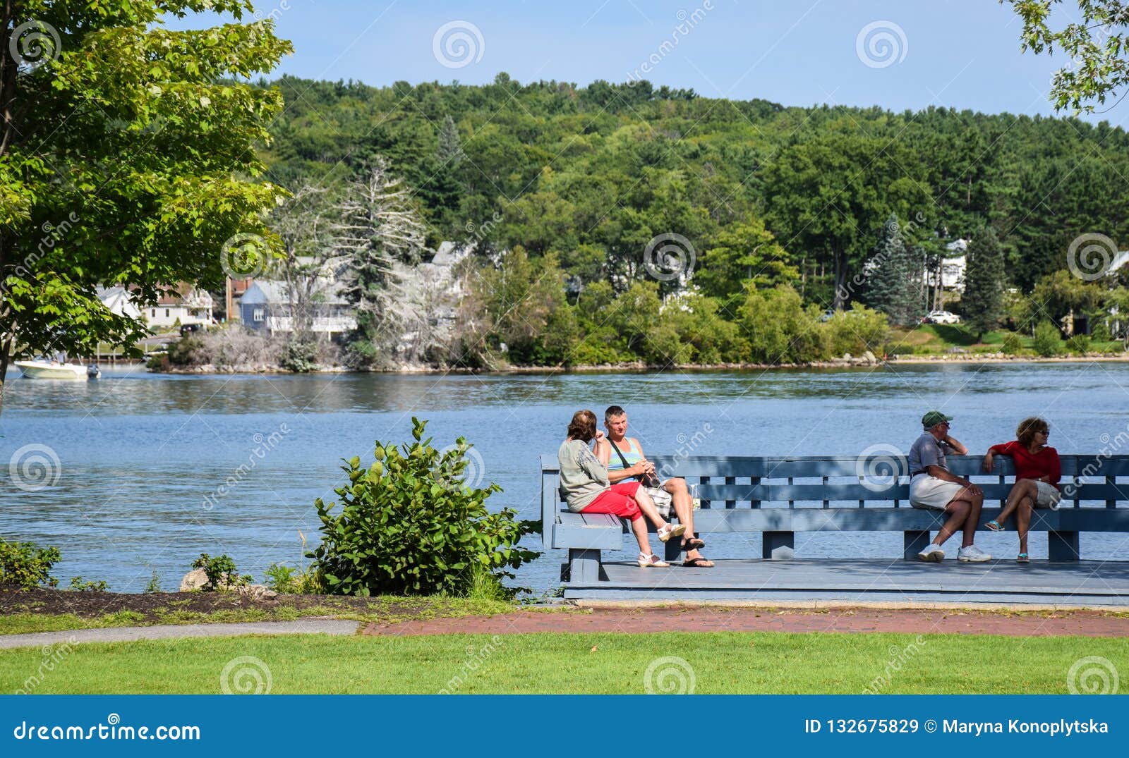 Meredith on the Shore of Lake Winnipesaukee. Summer Holiday in New ...