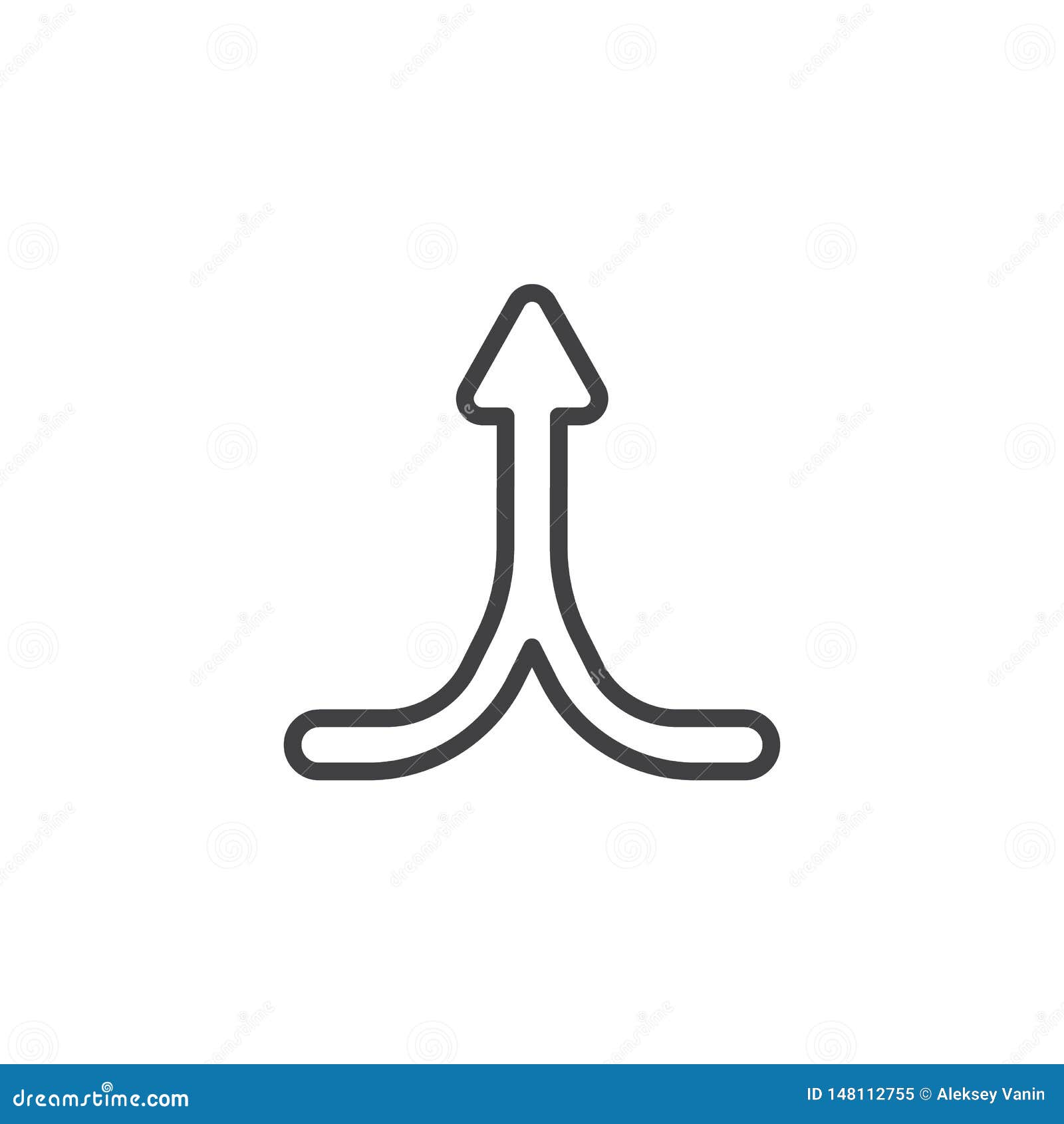 merged arrow line icon