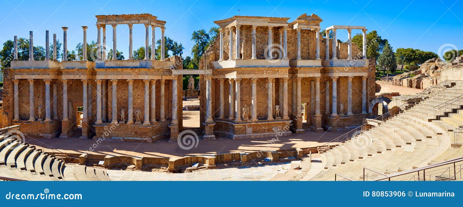 merida in badajoz roman amphitheater spain