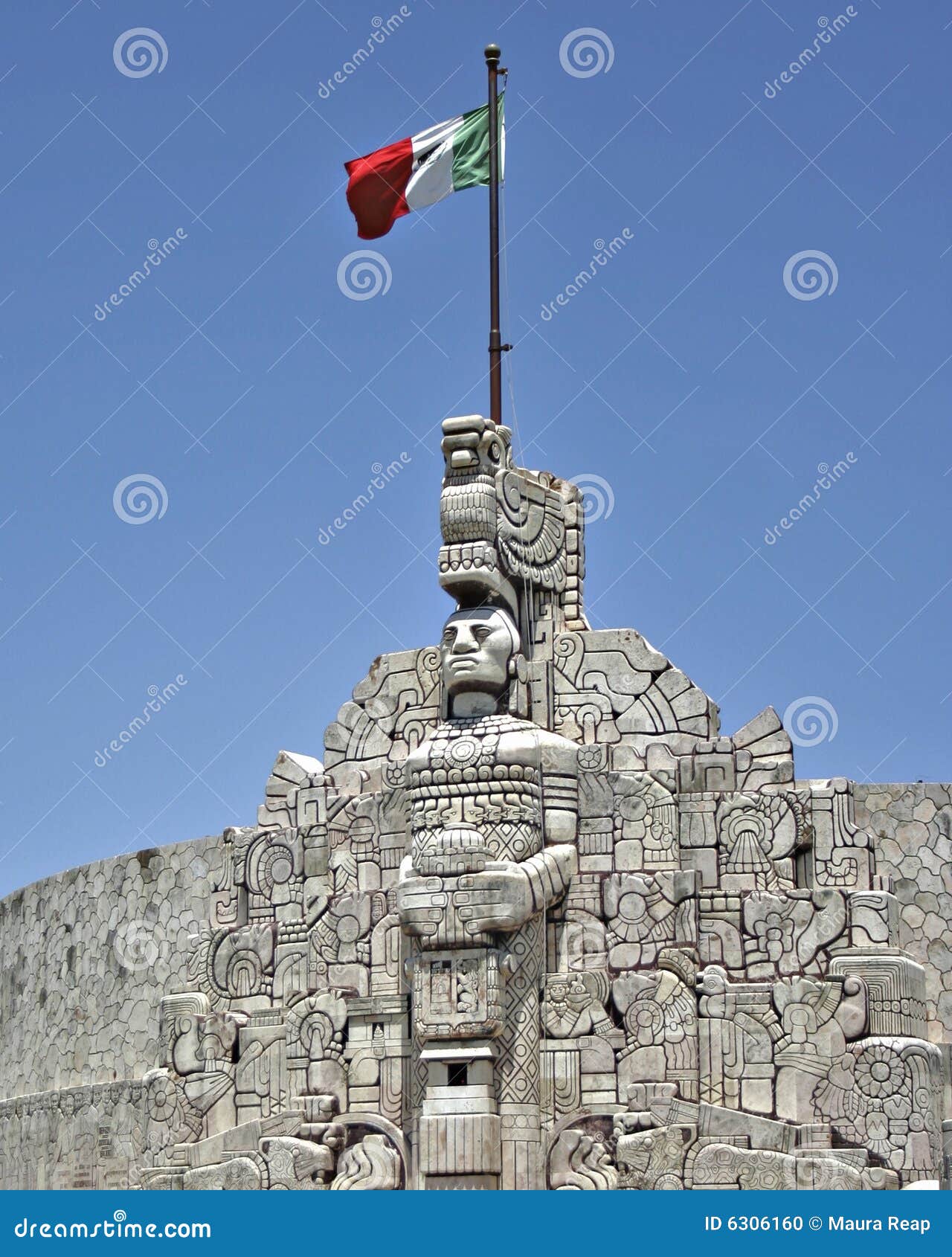 Merida monument stock photo. Image of circle, city, maya - 6306160