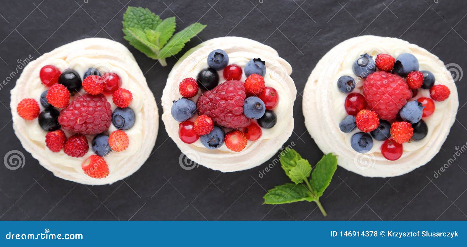 Meringue with berries stock photo. Image of meringue 146914378