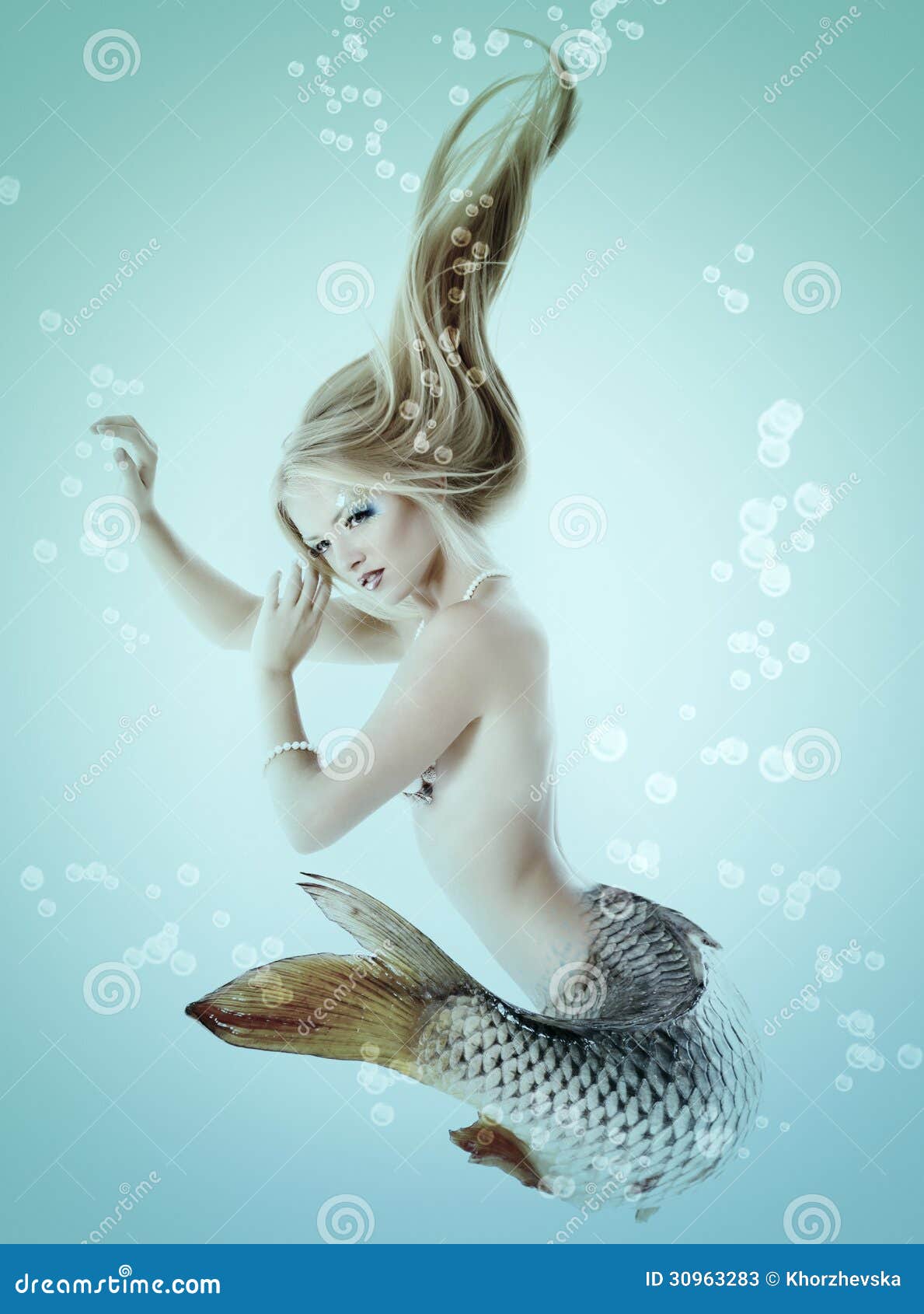 Mermaid Beautiful Magic Underwater Mythology Being Original Photo  Compilation Stock Image - Image of fantasy, fish: 30963283