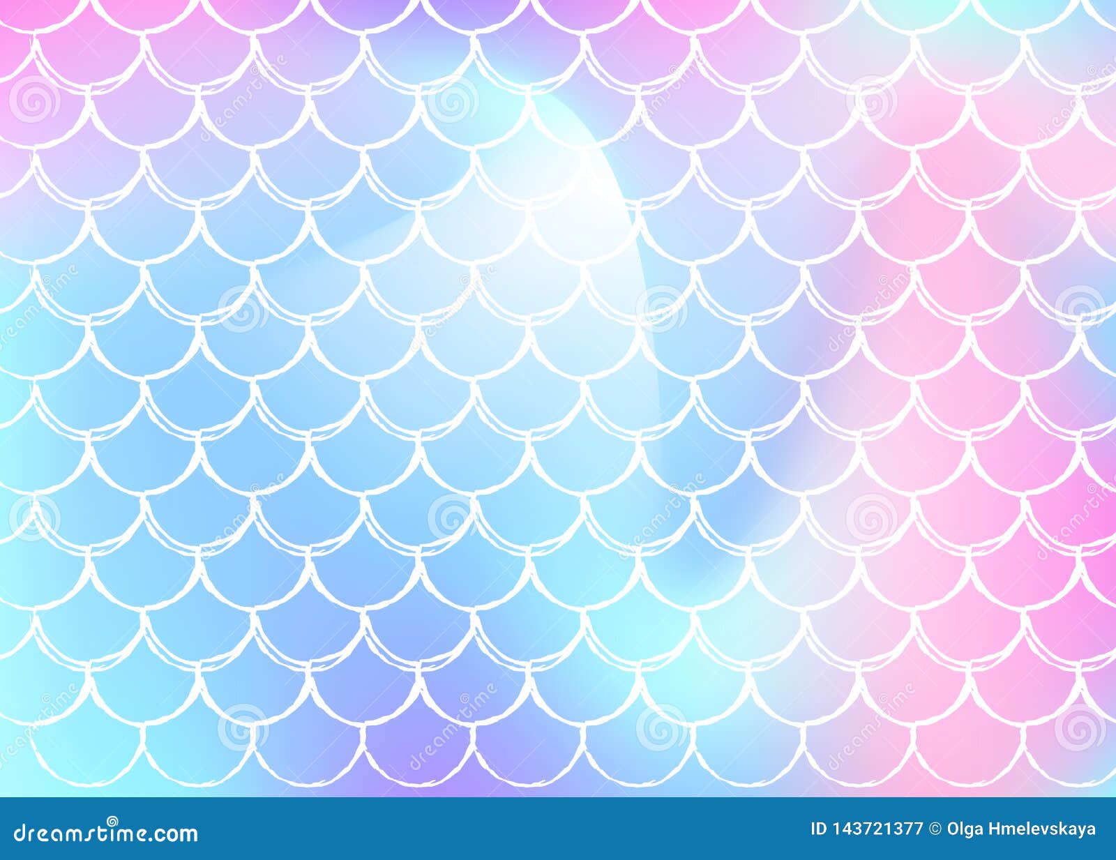 Mermaid Scales Background with Holographic Gradient. Stock Vector ...