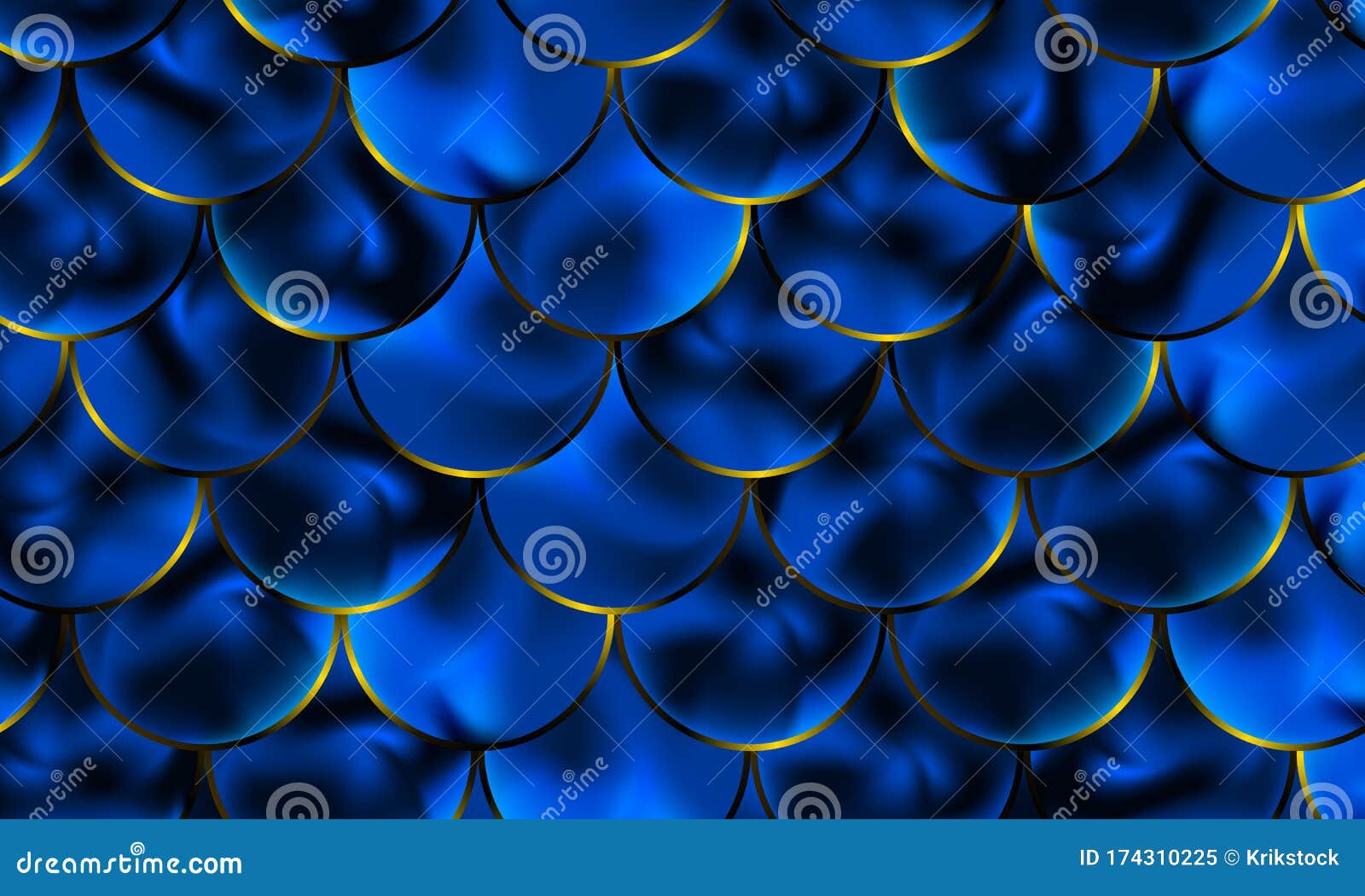Download Mermaid Scales. Fish Squama. Blue Pattern. Vector. Stock ...