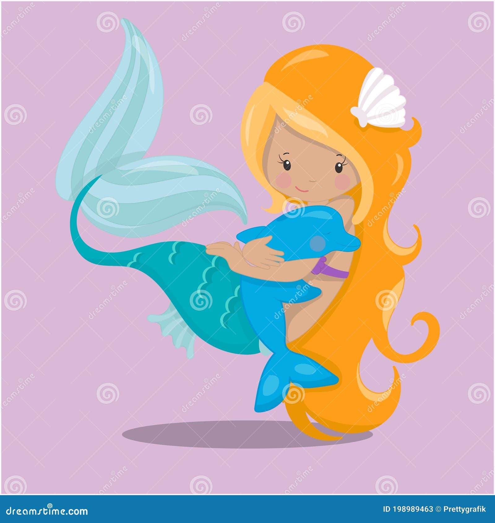 Mermaids orange 25 stock vector. Illustration of orange 198989463