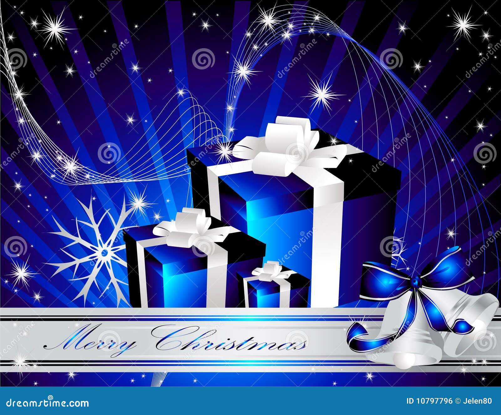 Merry Christmas background stock vector. Illustration of silver - 10797796
