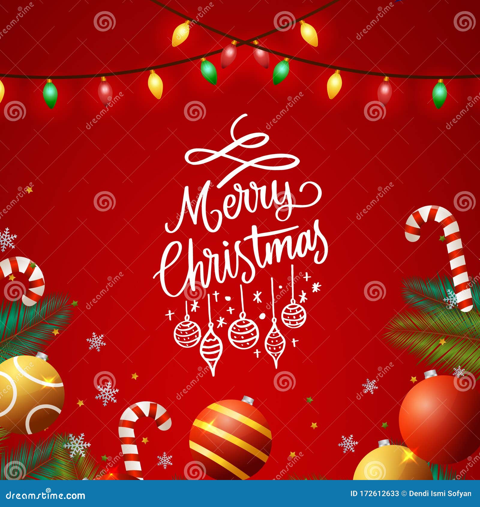 Merry Christmas, Background with Typography and Elements Stock Vector -  Illustration of creative, graphic: 172612633