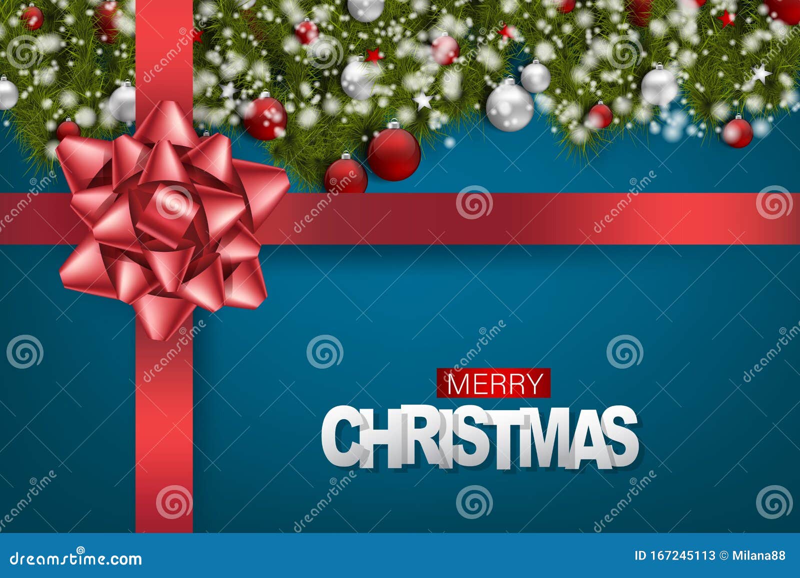 Merry Christmas Banner. Xmas and Happy New Year Realistic Design ...