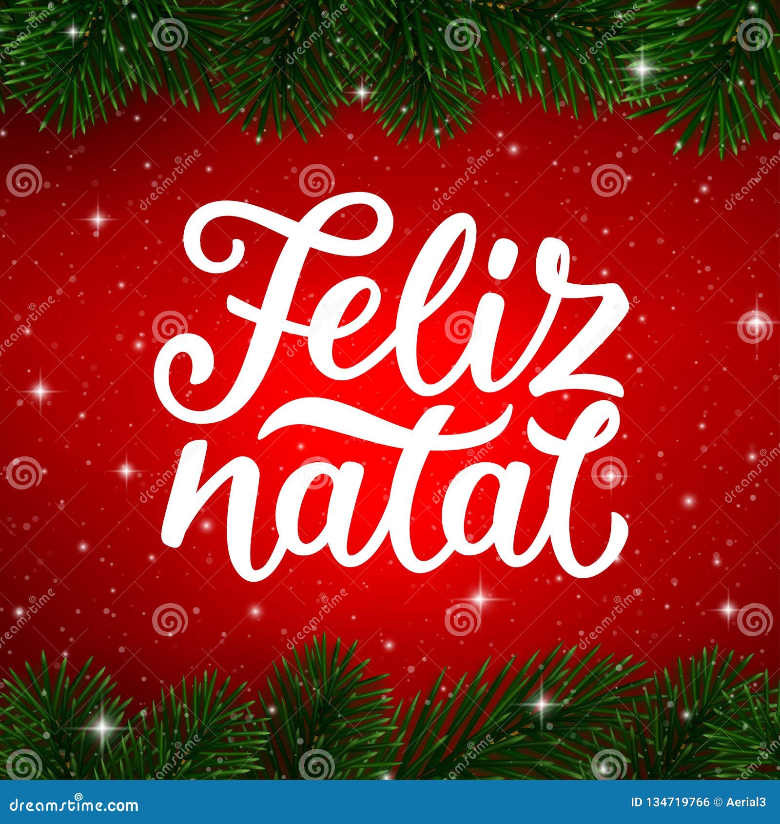 merry christmas calligraphy text in portuguese