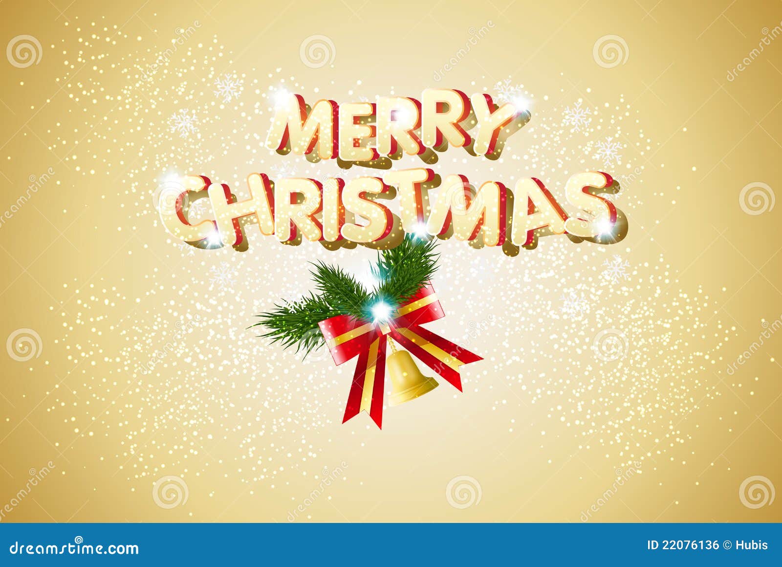 Merry Christmas card stock vector. Image of background 