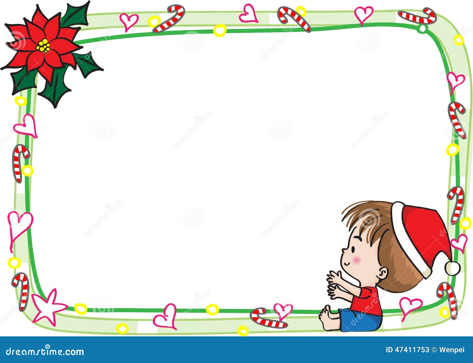 Merry Christmas Card Border Frame Illustration 47411753 Megapixl