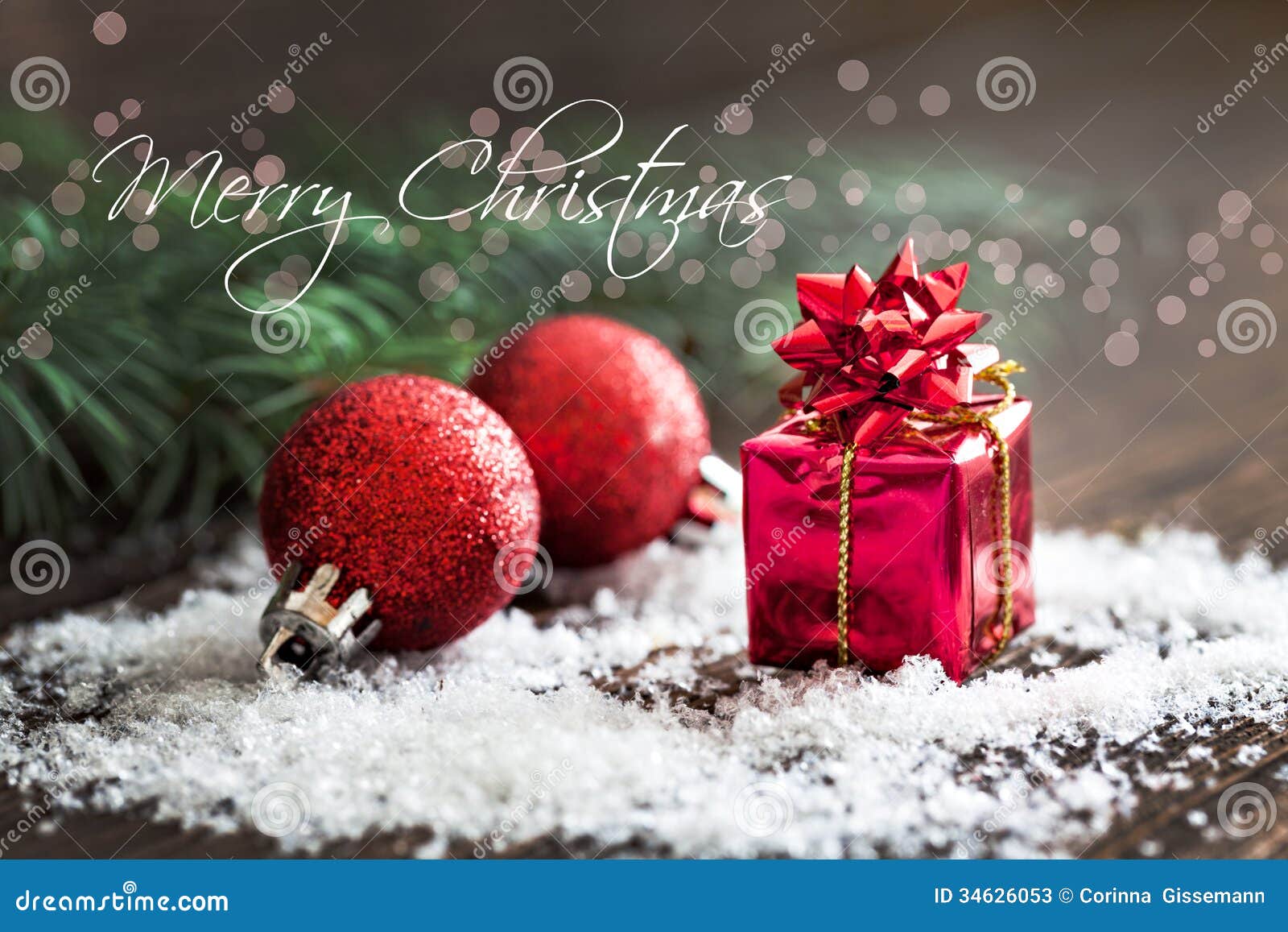 Merry christmas card stock image. Image of fest, gift 34626053