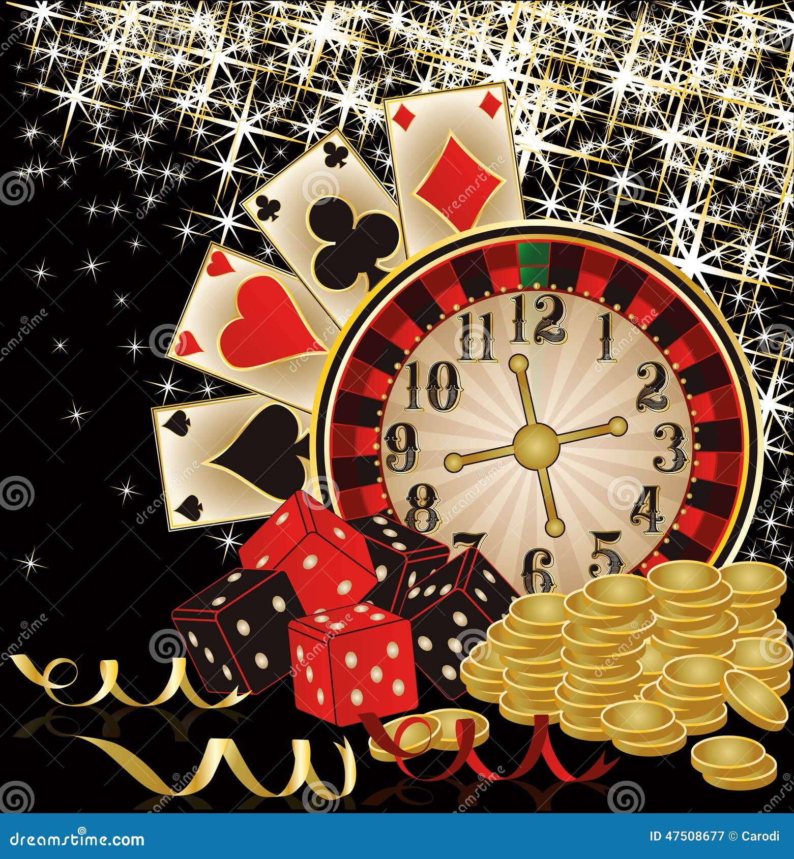 Merry Christmas Casino Wallpaper Stock Photo - Image: 47508677