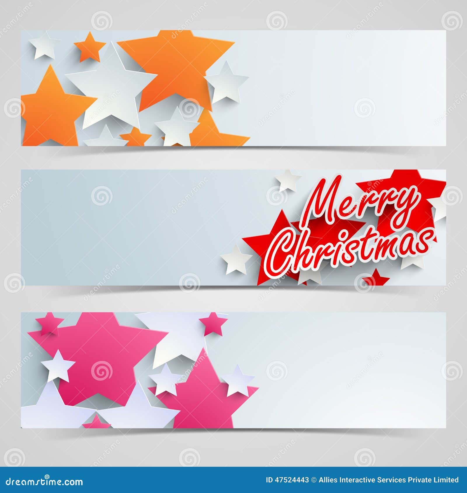Merry Christmas Celebration Web Header or Banner Set. Stock ...