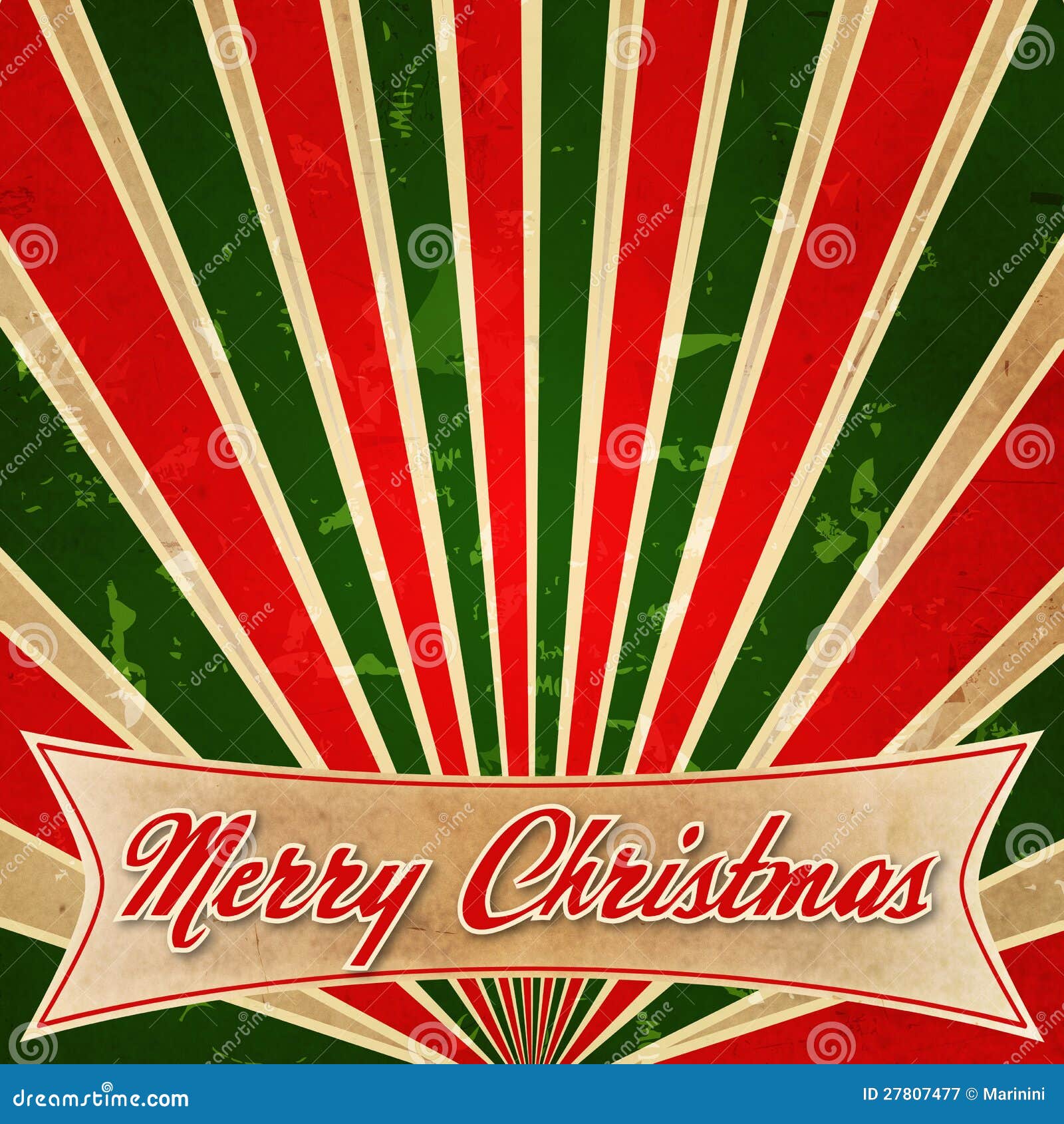 Merry Christmas in Colored Rays Stock Illustration - Illustration of ...