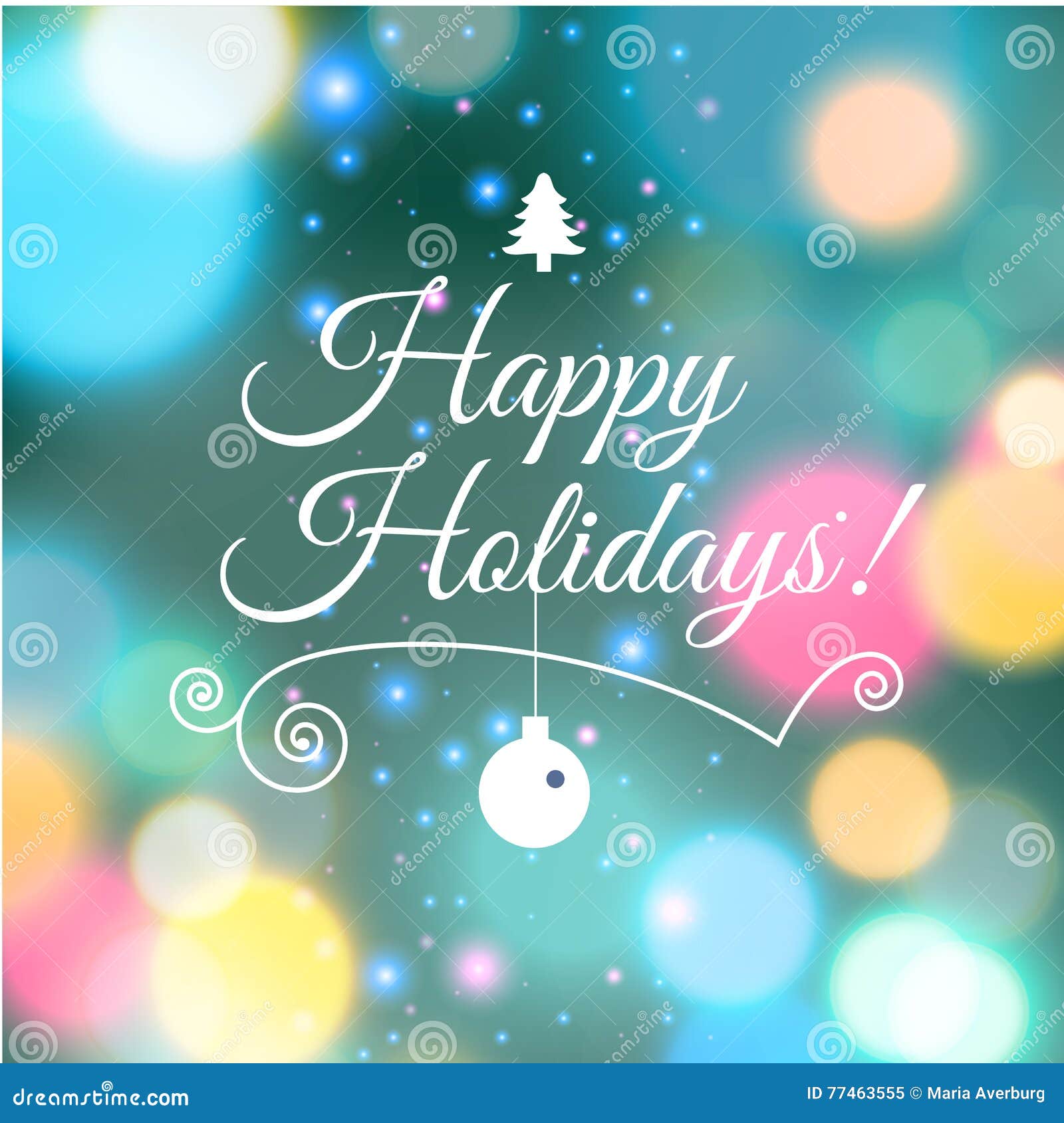 Merry Christmas Ecard Template. Vector Illustration. Stock Vector Illustration of template