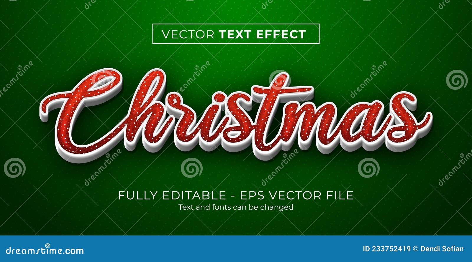 merry christmas editable text effect