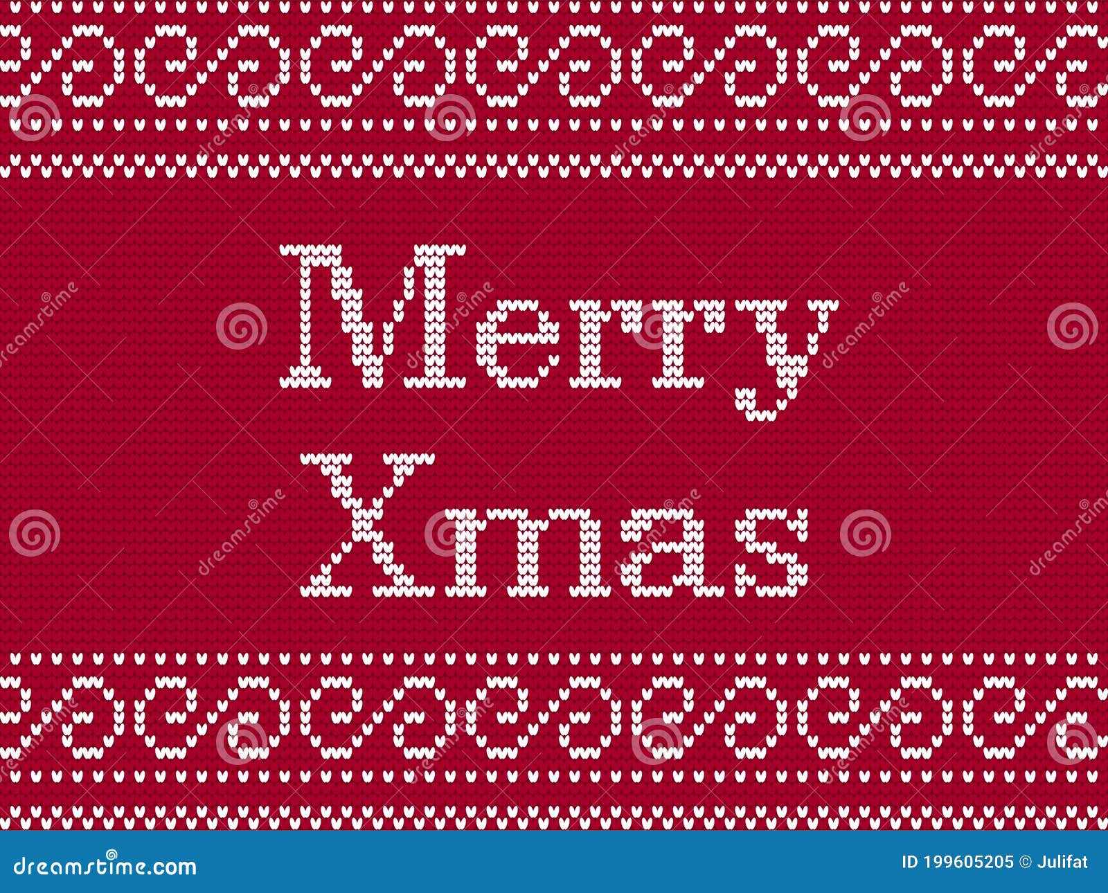 Merry Christmas. Fairisle Design Knitting Pattern. Scandinavian Style ...