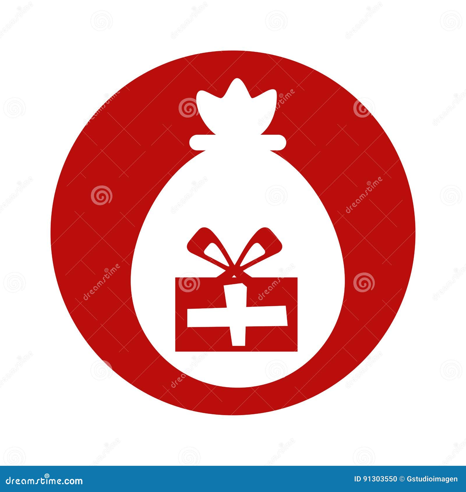Merry christmas gifts bag stock vector. Illustration of greeting 91303550