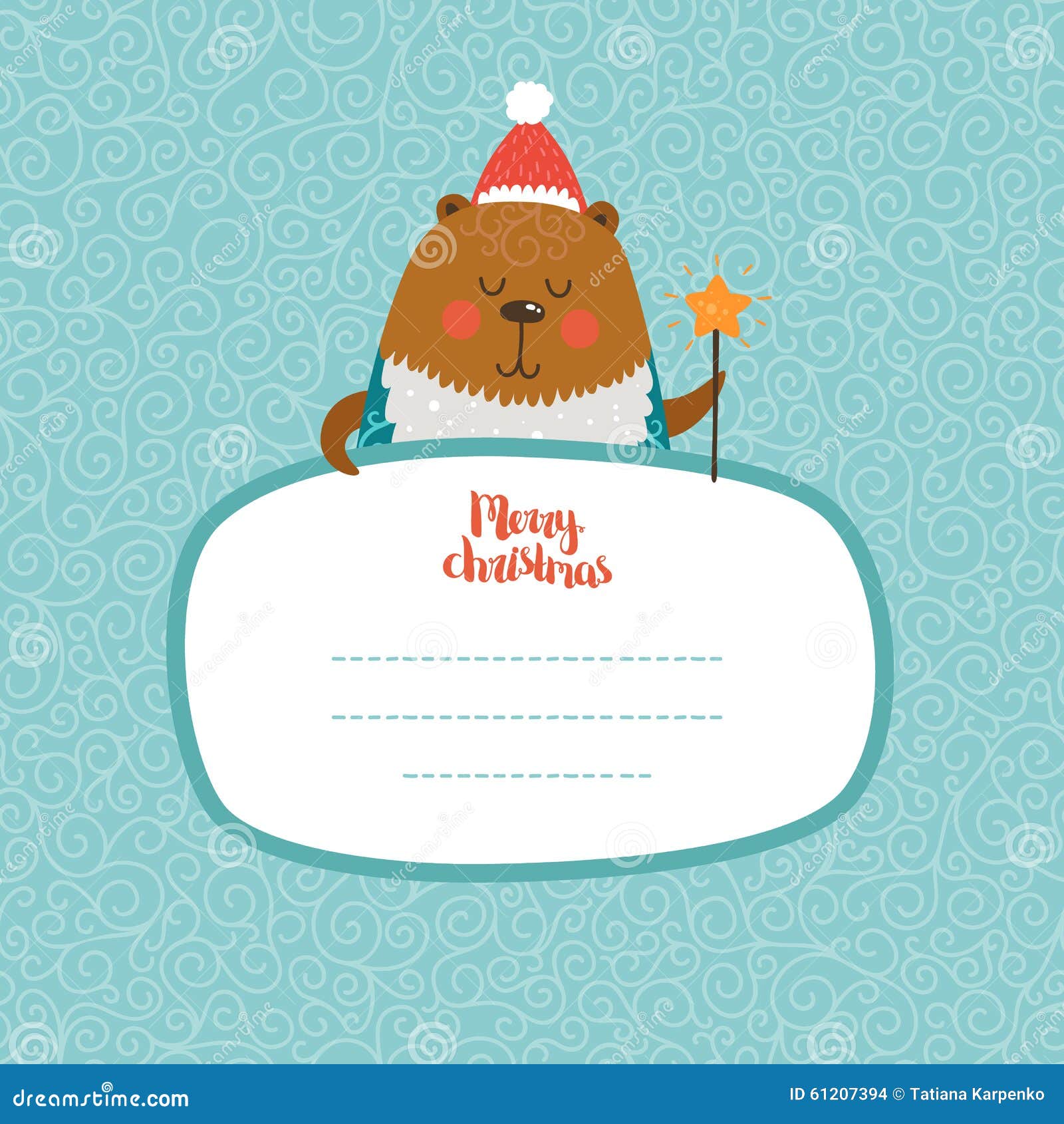 Merry Christmas and Happy New Year Card Stock Vector - Illustration of ...