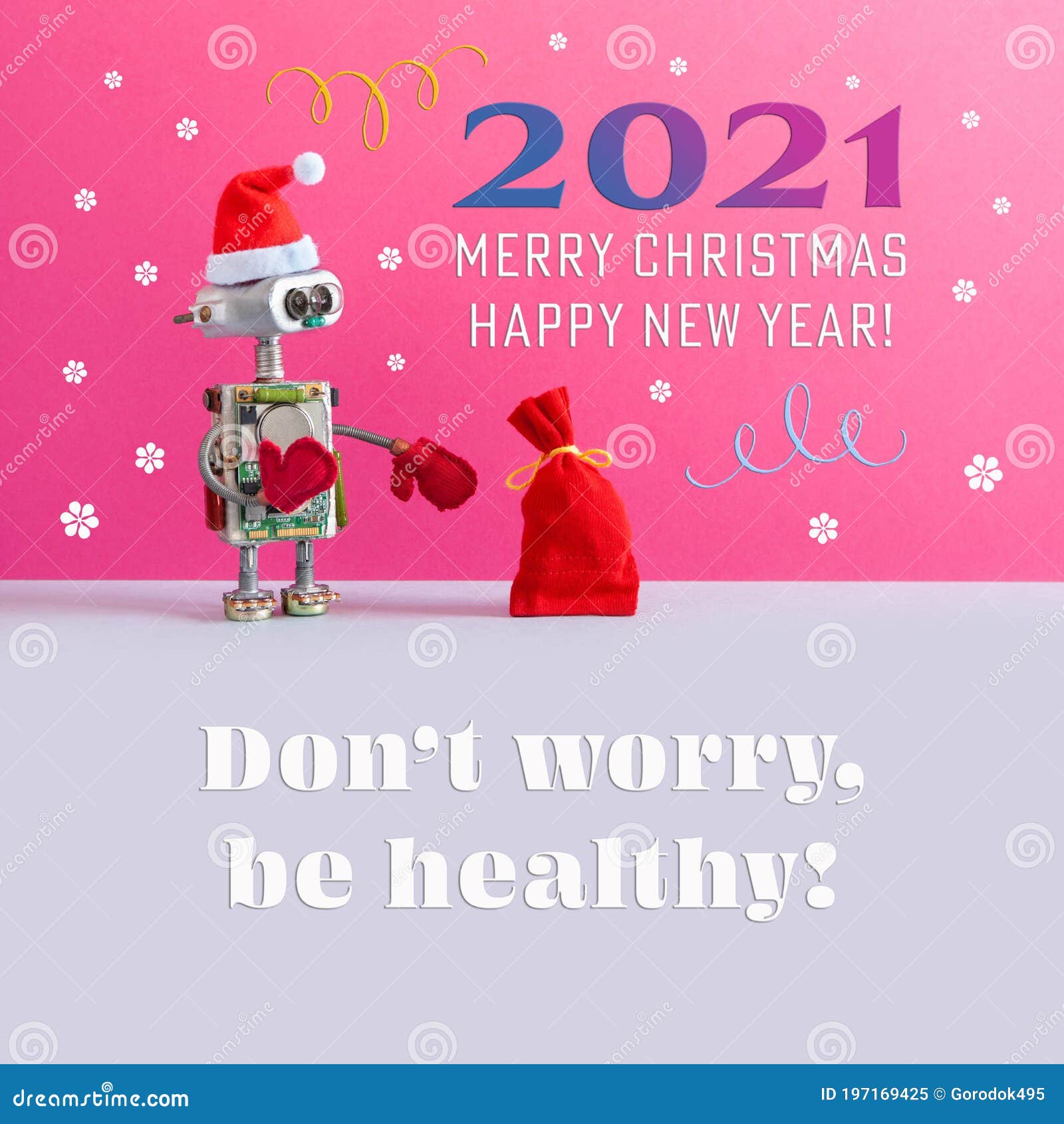 2021 Calendar Cover Funny Cartoon Christmas Vector Image