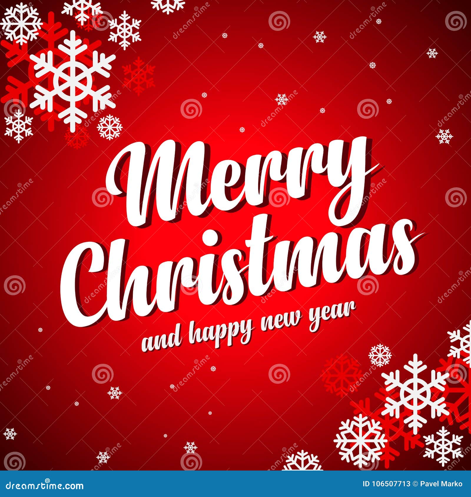 Merry Christmas And Happy New Year Stock Vector Illustration Of
