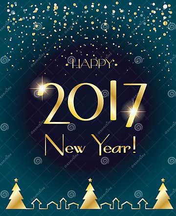 2017 Happy New Year stock vector. Illustration of boarder - 82385141