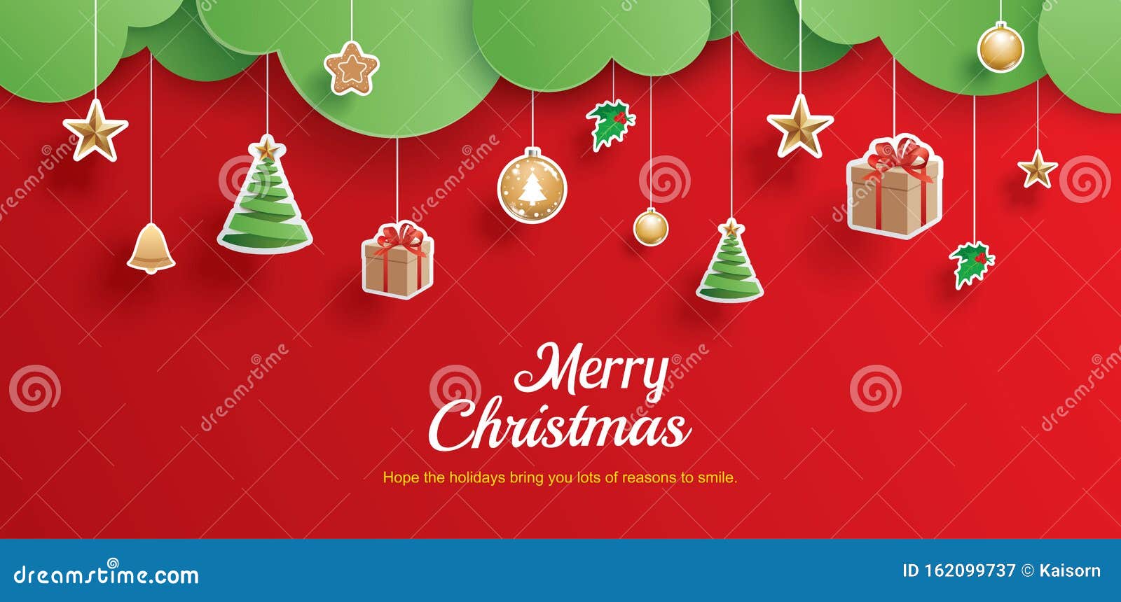 Merry Christmas and Happy New Year Greeting Card Banner Template. Use for  Header Website, Cover, Flyer Stock Vector - Illustration of light, card:  162099737