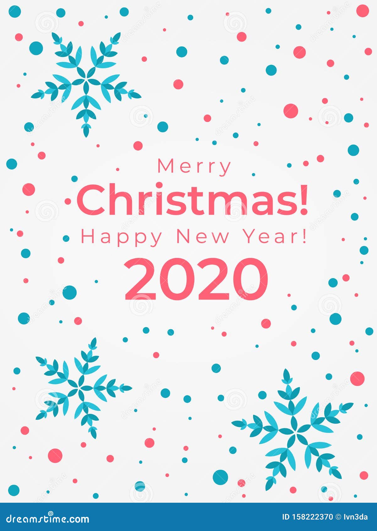 Merry Christmas And Happy New Year 2020 Greeting Card Stock Vector - Illustration of celebration ...