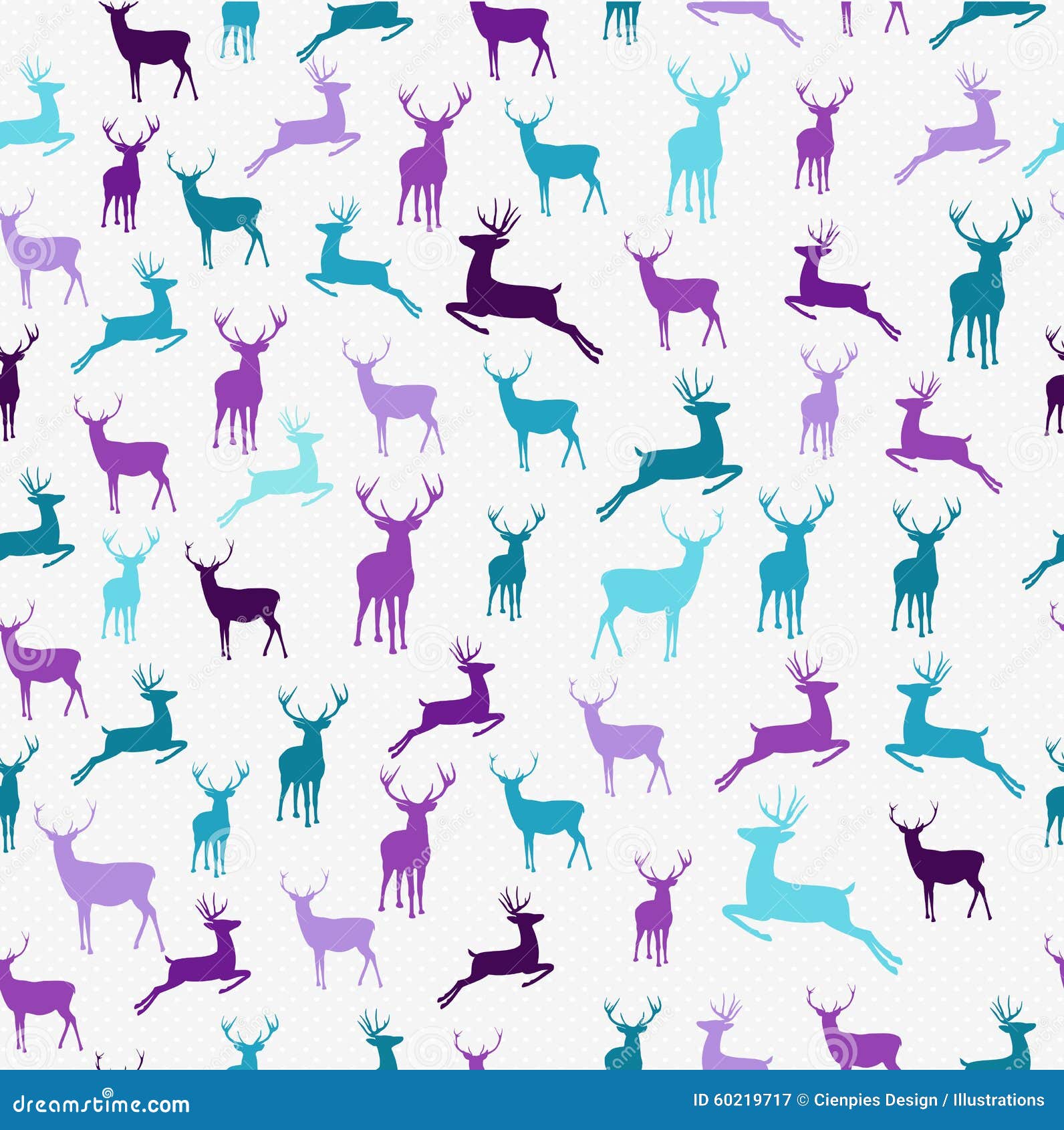 Merry Christmas Hipster Reindeer Seamless Pattern Stock Vector ...