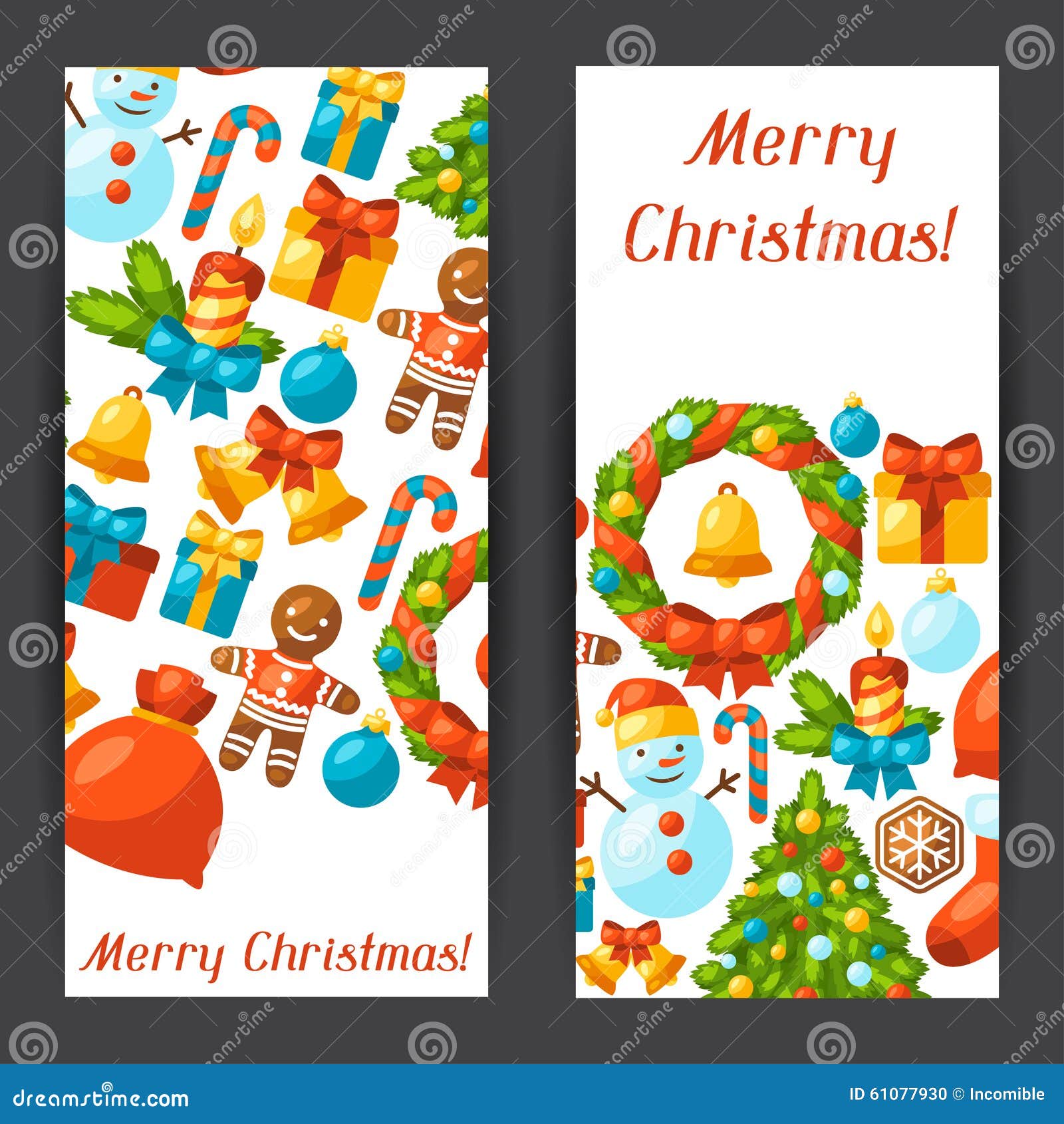 Merry Christmas Holiday Banners with Celebration Stock Vector ...