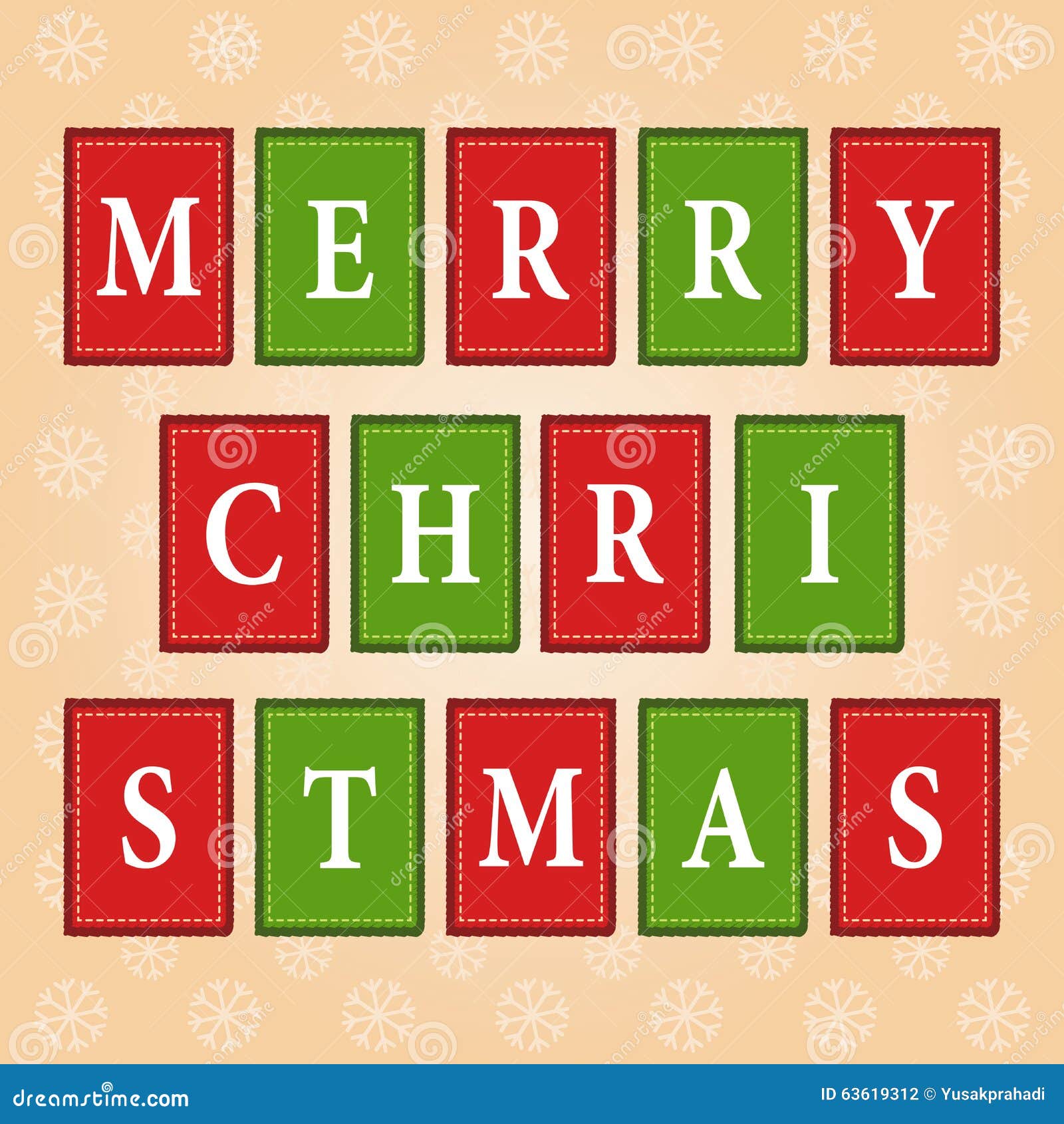 Merry Christmas Letters Decoration Stock Vector - Illustration of