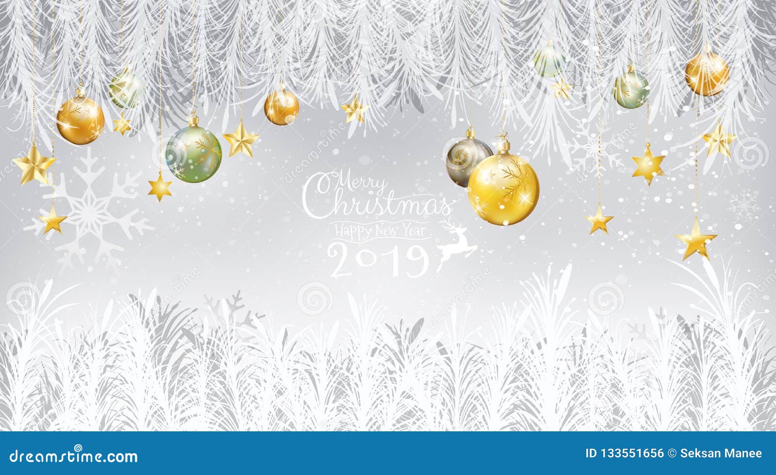 Merry Christmas New Year 19 Greeting Card Calligraphy With Fir Stock Illustration Illustration Of Holiday Branches Merry Christmas New Year 19 Greeting Card Calligraphy With Fir Stock Illustration Illustration Of Holiday Branches