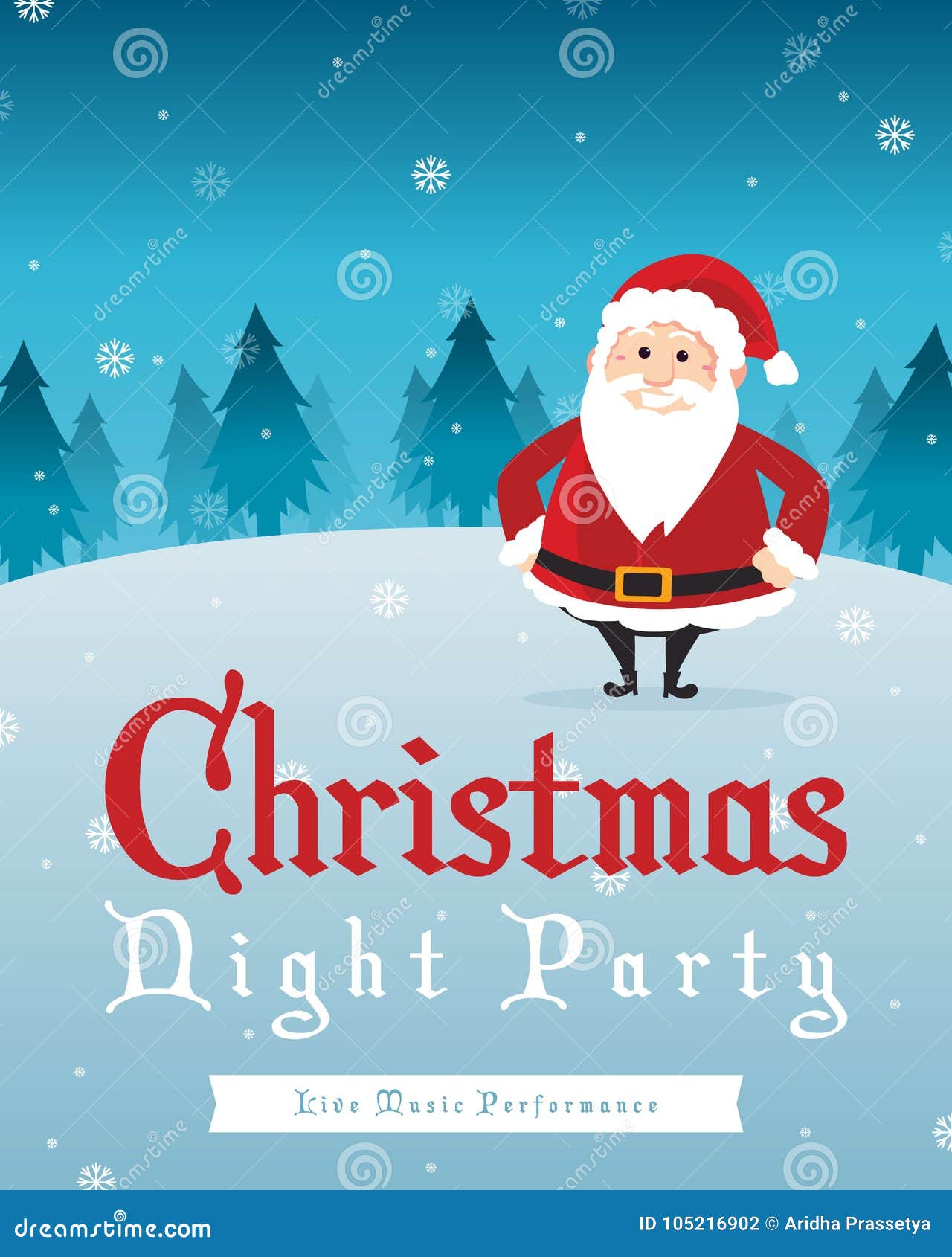 Merry Christmas Party Style Poster Stock Vector - Illustration of ...