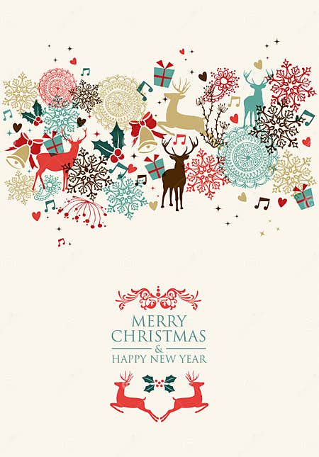 Merry Christmas Postal Card Transparency Stock Vector - Illustration of ...